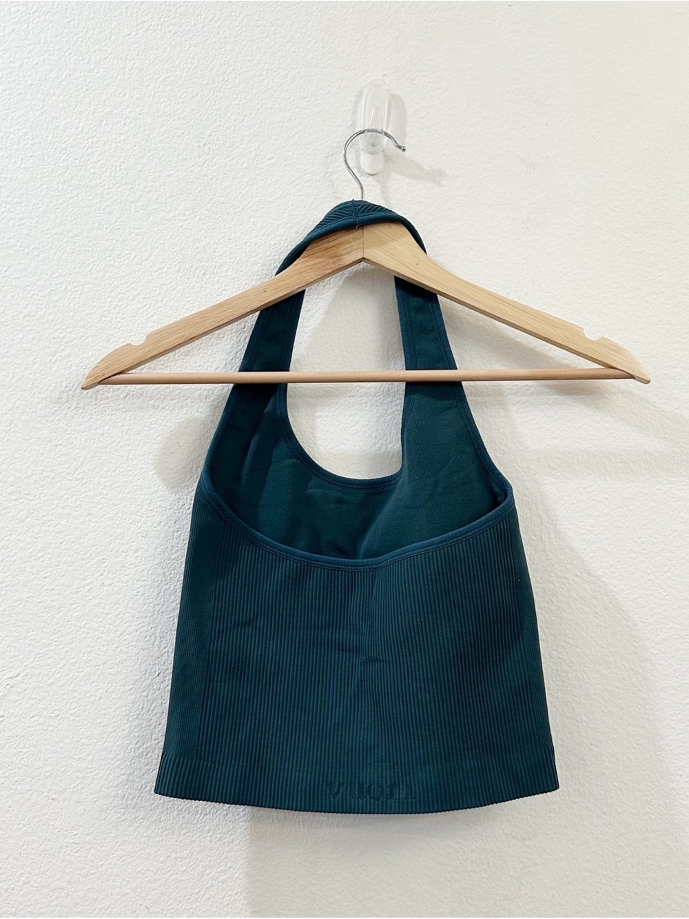 Vuori Simplicity Halter Ribbed Top in Beryl Size XS - Picture 5 of 10